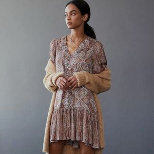 Anthropologie Sabia Flounced Tunic Dress